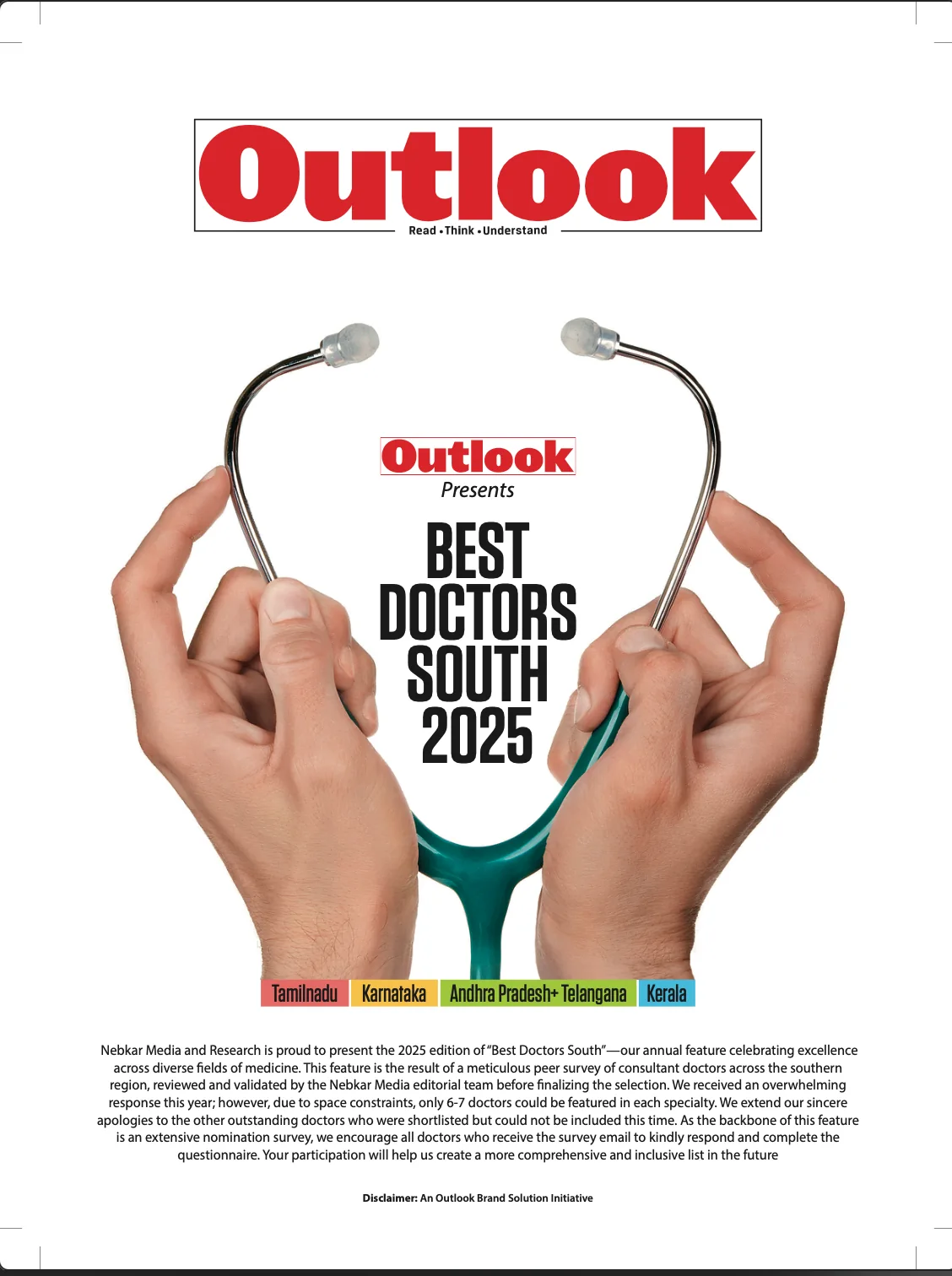 Dr. Vithal D. Bagi — Outlook Best Doctors South 2025, Recognizing Excellence in Healthcare