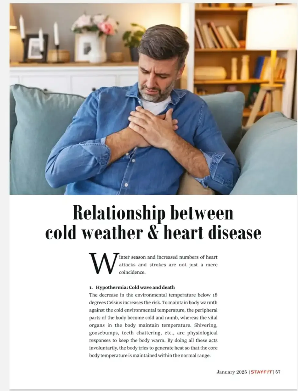 Relationship between cold weather and heart disease